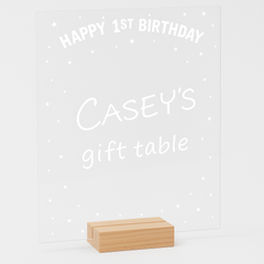 Baby's First Birthday Customizable Acrylic Sign