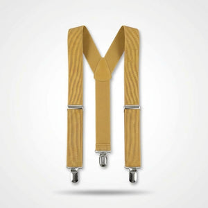 Gold Adjustable Y-Back Suspenders - Perfect for Team Spirit and Everyday Style