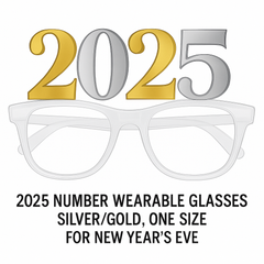 "2025" Gold & Silver New Year's Eve Glasses