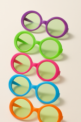 Multicolour 70s Party Sunglasses - Pack of 10