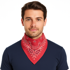 Western Paisley Bandanas 10-Pack - Red, Blue & Pink