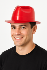 Bold Red Shiny Fedora Hat - Costume Accessory