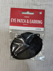 Pirate Earring and Eye Patch Accessory Set - One Size