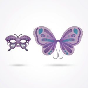 Deluxe Butterfly Flutter Eye Mask and Wings Set