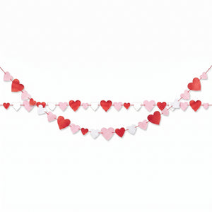 Valentine's Day Heart Garland Decoration, 12-ft