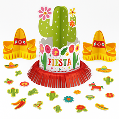 Fiesta Cactus Table Decorating Kit with Centerpieces and Confetti