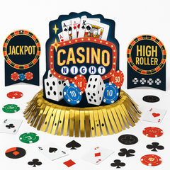 Roll the Dice Casino Table Decorating Kit - 23 Pieces