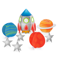 Blast Off Table Decorating Kit for Baby's First Birthday
