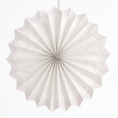 Elegant White Paper Parasol Fan Decoration