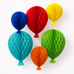 Vibrant Honeycomb Birthday Balloon Decorations