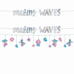 Shimmering Mermaids "Making Waves" Double Banner Decoration Set