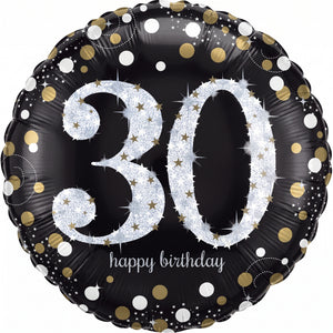Sparkling 30th Birthday 18" Foil Balloon