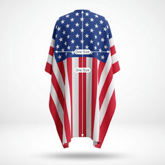 Patriotic Red, White & Blue Team Spirit Cape