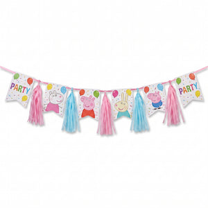 Peppa Pig Confetti Tassel Garland Decoration for Kids