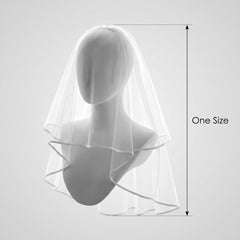 White Double Layer Tulle Veil for Kids - Perfect for Weddings and Special Events