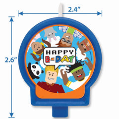 Party Town "Happy B-Day" Gaming Theme Wax Candle