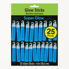 Green Glow Stick Necklaces with Lanyards - 4" (25-Pack)