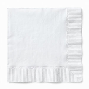 Elegant Frosty White Dinner Napkins - 8 In. x 8 In.