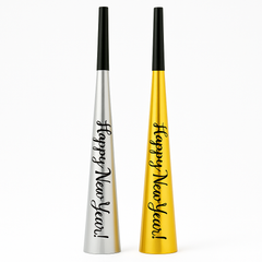 Metallic Gold & Silver New Year's Eve Party Horns, 24-Pack