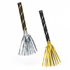 Metallic Fringed New Year's Blowouts, 8-Pack