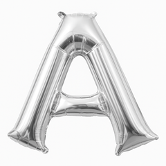 Silver Foil Balloon Letter "A" - Air-Filled