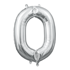 Silver Foil Letter O Mylar Balloon