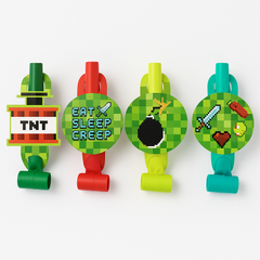 Pixel Party Blowout Noisemakers, 8-Pack