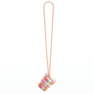 Fiesta Beaded Necklace with Shot Glass - 5 oz