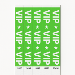 VIP Star Green Waterproof Wristbands - 500 Pack