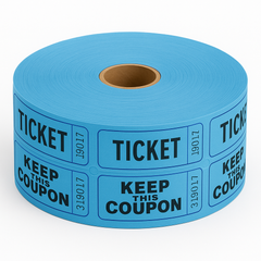 White Double Roll Raffle Tickets - 2000 Count