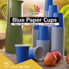 9 oz. Dark Blue Paper Cups - 50 Ct.