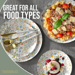 Earthtrends Petite Fleur Design Plates Combo Set 16/16.