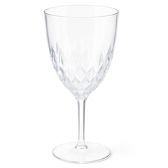 Elegant Crystal-Cut Plastic Wine Glasses, 8 oz, 20 Pack