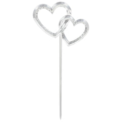 Electroplated Heart Cake Picks for Weddings