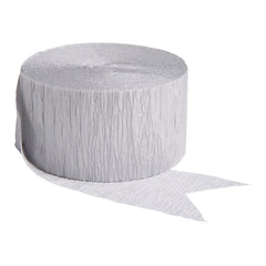 Silver Crepe Streamer - 81ft