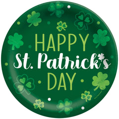 St. Patrick's Day Irish Blessings 8.5" Round Paper Plates