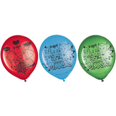 PJ Masks "It’s Time to be a Hero" Latex Balloons - 12", 6 Pack