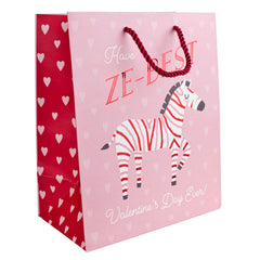"Ze-Best" Valentine's Day Pink & Red Gift Bag