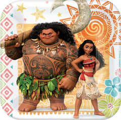 Disney Moana 7" Square Dessert Plates - 8 Pack