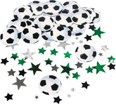 Soccer & Stars Confetti Pack - Sports Party Decoration, 1.2 oz