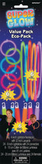 Tri-Color Glow Stick Value Pack - Necklaces, Bracelets & Pendants (30-Pack)