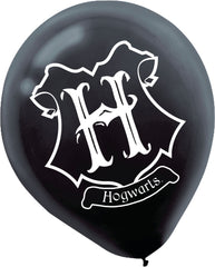 Harry Potter Hogwarts Latex Balloons, 12" Gold, 6 Pack