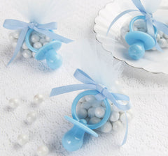 Blue Pacifier Baby Shower Favor Charms - 8 Pack