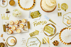 Golden Age 50th Birthday Room Decorating Kit in Gold