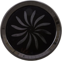 Elegant 16" Black Round Plastic Platter for Catering