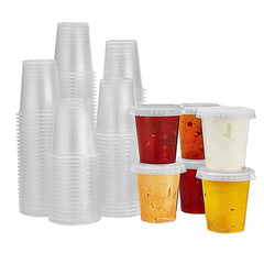 Clear Portion Cups with Lids, 2oz, 150 Count