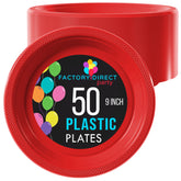 Little Gym - 9 In. Red Plastic Plates | 50 Ct.