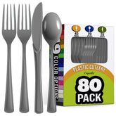 Heavyweight Assorted Medium Cutlery Set - Solid Colors