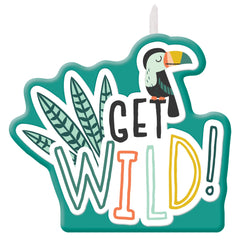 Little Gym - Get Wild Jungle Theme Birthday Candle - 1 Ct.