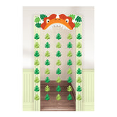 Little Gym - Dino-Mite Dinosaur Hanging Doorway Curtain Decoration, Green, 77-in, for Birthday Party - 1 Ct.